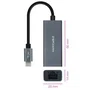 Nanocable Conversor USB-C a Ethernet Gigabit 10/100/1000 Mbps, Gris, 15 cm